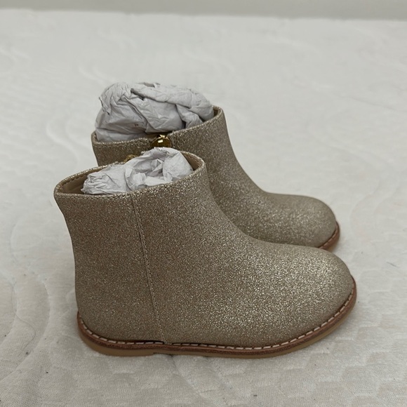 Gold Glitter Kids Boots - Picture 1 of 3